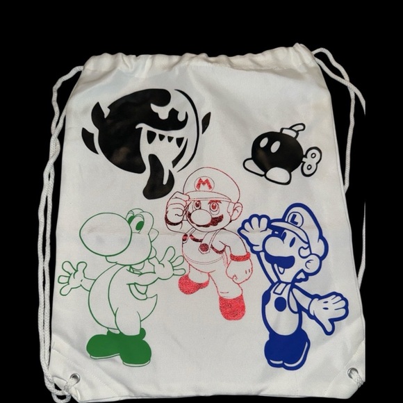 Super Mario Drawstring Backpack - Picture 1 of 1